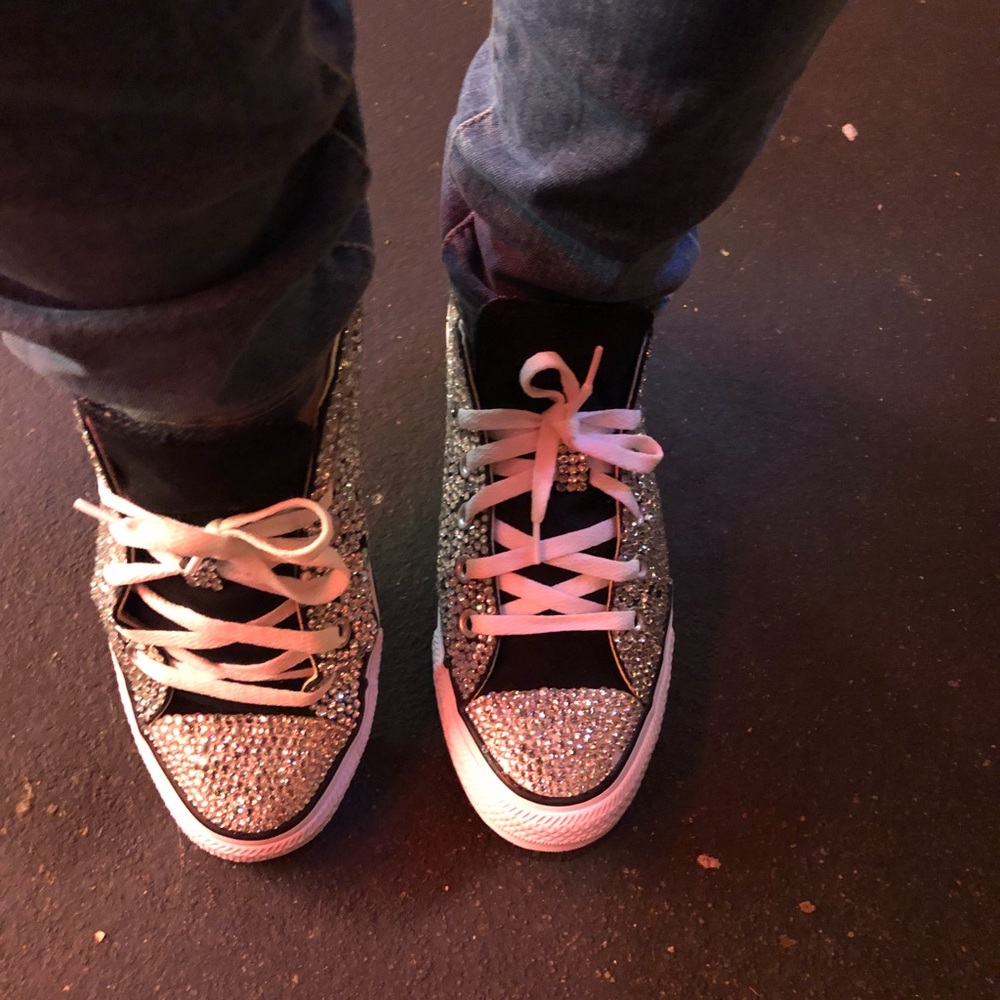 Custom Bling Converseππ - Picture 3 of 5